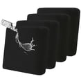 thumbnail image 1 of GKXLH Waterproof Seat Cushion Covers, 4PCS Outdoor Patio Sofa Seat Cushion Slipcovers, Elastic Knitted Outdoor Couch Furniture Protector (Black), 1 of 9