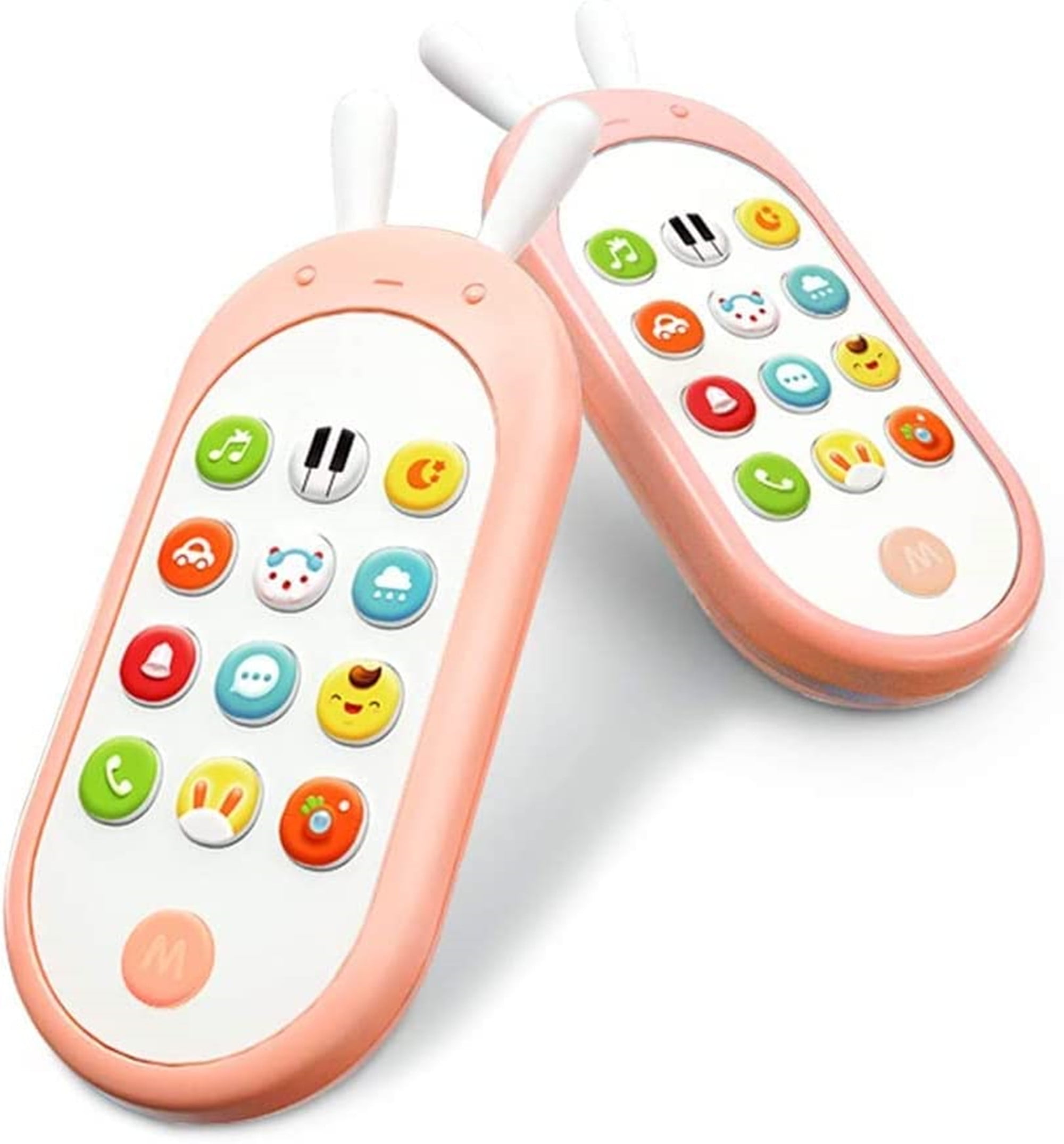 M N CREATION Baby Smiles Smart Phone Cordless Mobile Phone Baby Funny Phone  Toy Light Music Toddler Kids (Musical Mobile)