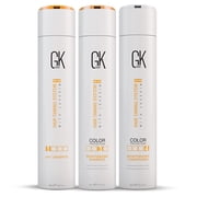 GKhair Global Keratin GK Hair Moisturizing Shampoo & Conditioner 300ml - pH+ Pre-Treatment Clarifying Shampoo with Aloe Vera, Vitamins and Natural Oils for All Hair Types 10.1 fl. oz