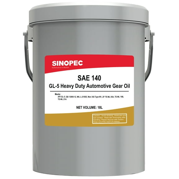 GL-5 SAE 140 Heavy Duty Automotive Gear Oil - 5 Gallon Pail (18L - 4.75 GAL)