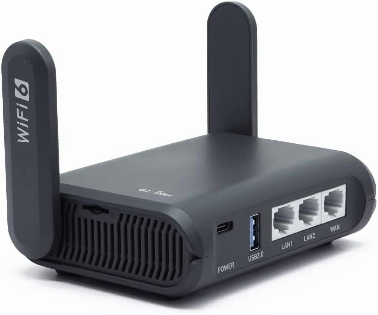 GL-AXT1800 (Slate AX) Portable Travel Router, Pocket Wi-Fi 6 Wireless Internet VPN Routers WiFi for Travel, Public Computer Routers, Business, Moblie/RV/Cruise/Plane