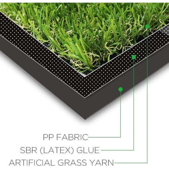 GL Artificial Grass Turf Customized Sizes, Artificial Lawn for Dogs, 20MM Thick Faux Grass, Synthetic Outdoor Indoor Rug Area 6FTX10FT(60 Square FT)