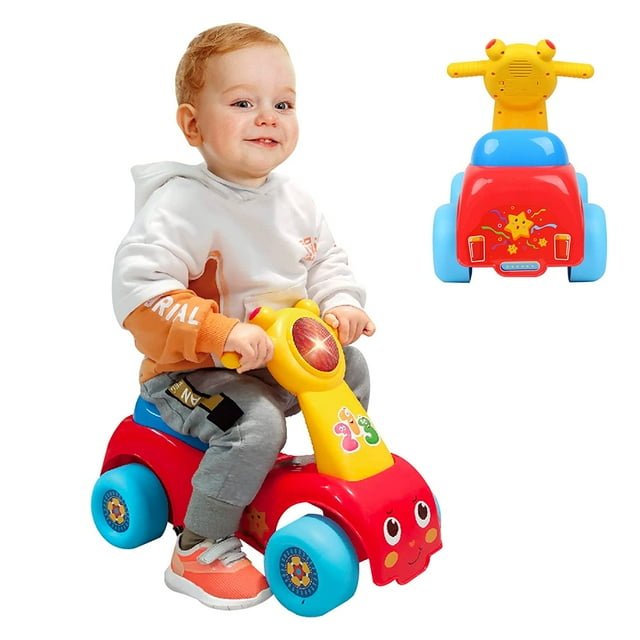 GLÜCK 2in1 Ride and Walker Toy Sit to Stand Toddler Ride On Toy for