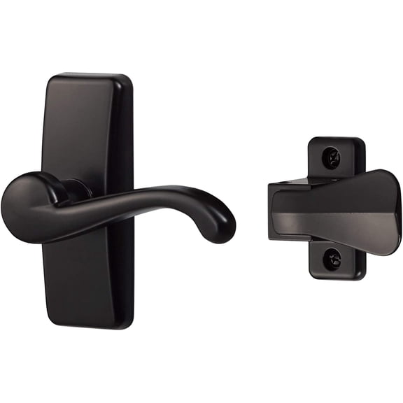 GL Lever Handle Set for Storm Doors and Screen Doors, Storm Door Handle Replacement, Screen Door Handle, Matte Black