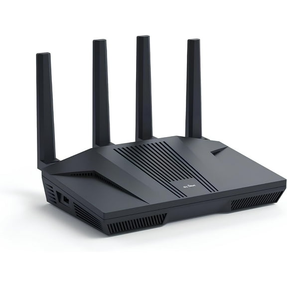 GL-MT6000 (Flint 2) WiFi 6 High Speed Gaming Routers for Wireless Internet, 2 x 2.5G Ethernet Ports Fiber Optic Modem, Long Range Computer VPN Router, Home & Business