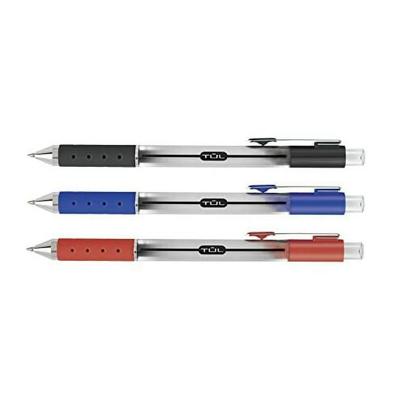 ® GL Series Retractable Gel Pens, Medium Point, .7 mm, Silver Barrel, Assorted Business Inks, Pack Of 12 Pens