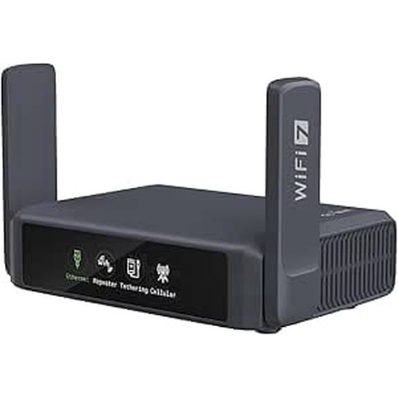 GL.iNet GL-BE3600(Slate 7) Portable Travel Router, Pocket-Sized Dual-Band Wi-Fi 7 Travel 2.5 Gigabit Router, OpenVPN&Wireguard for Public, Hotel Wi-Fi Use, Suitable for Business/Cruise/RV/Plane/Hotel