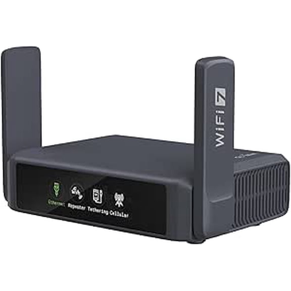 GL.iNet GL-BE3600(Slate 7) Portable Travel Router, Pocket-Sized Dual-Band Wi-Fi 7 Travel 2.5 Gigabit Router, OpenVPN&Wireguard for Public, Hotel Wi-Fi Use, Suitable for Business/Cruise/RV/Plane/Hotel