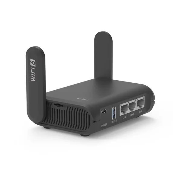 Open Box GL.iNet Slate AX GL-AXT1800 Portable Wi-Fi 6 Gigabit Wireless Router - New Sealed