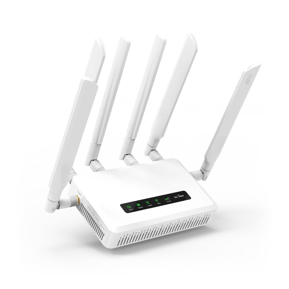 GL.iNet X3000 5G NR AX3000 Wi-Fi 6 Router with Detachable Antennas