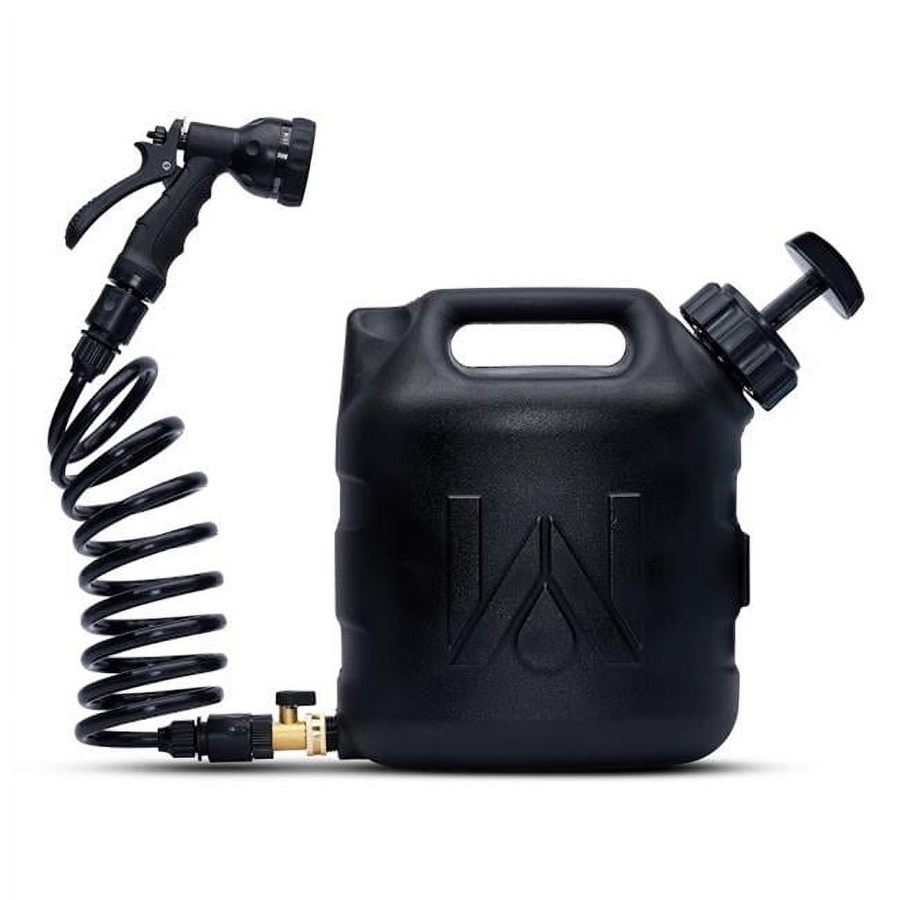 Black 2 Gallon Pressurized Portable Water Tank with Hose