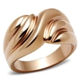 thumbnail image 1 of IP Rose Gold(Ion Plating) Brass Ring with No Stone for Women Minimalist Theme No Stone Stone Color Style GL214 Size 7, 1 of 4