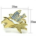 thumbnail image 1 of GL277 - IP Gold(Ion Plating) Brass Ring with Top Grade Crystal in Multi Color, 1 of 1