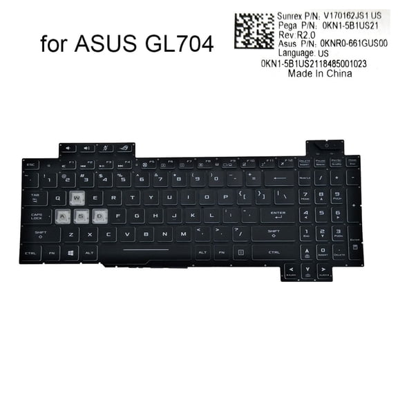 GL704 Colorful RGB Backlight US English Keyboard For ROG Strix Scar II GL704GV GL704G GL704GW-DS76 Gaming Laptop Keyboards
