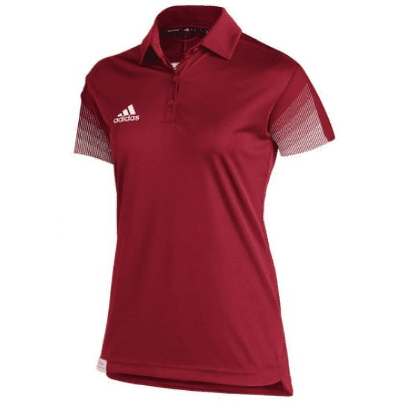 GL7871 Adidas Women's Sideline 21 Primeblue Polo Team Power Red/White S