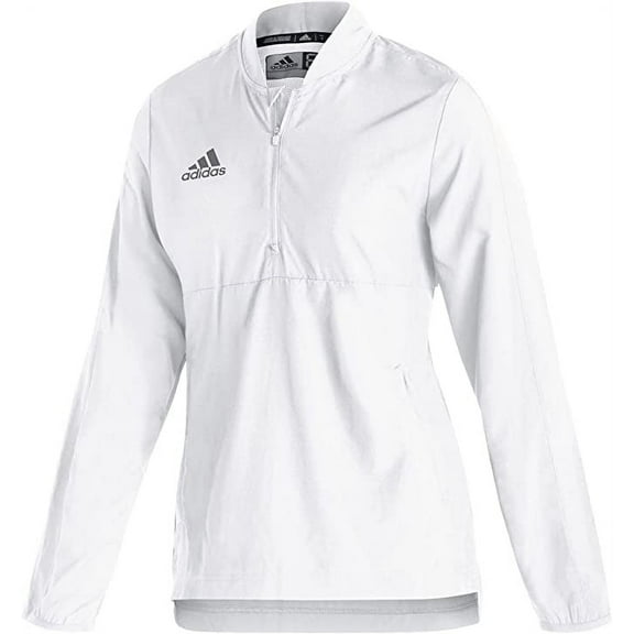 GL7884 Adidas Sideline 21 LS 1/4 Zip White/Grey L