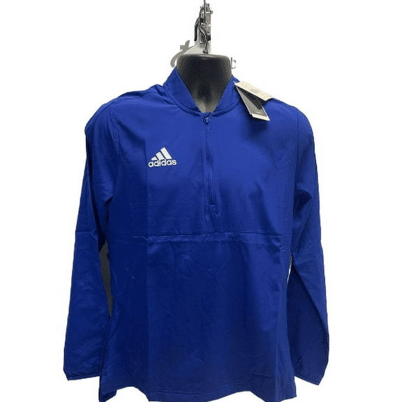 GL7887 Adidas Ladies Sideline long sleeve 1/4 zip pullover Royal/White 2XL
