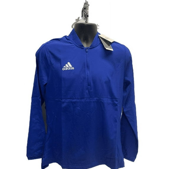 GL7887 Adidas Ladies Sideline long sleeve 1/4 zip pullover Royal/White 2XL