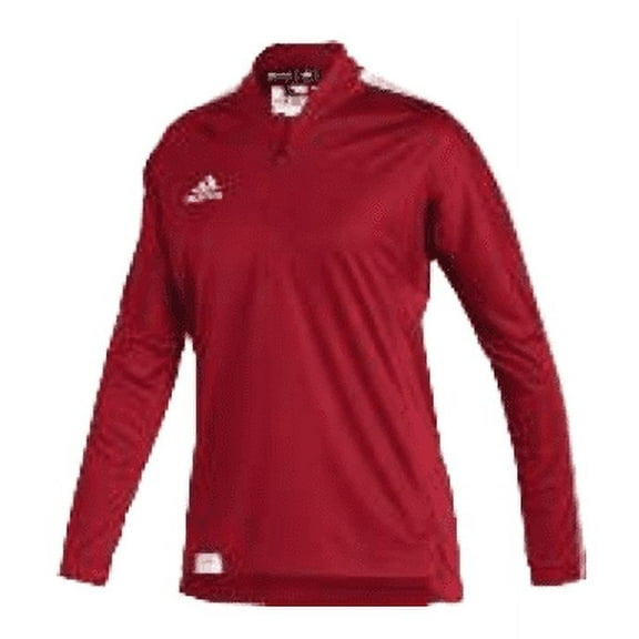 GL7903 Adidas Sideline 21 Long Sleeve Quarter Zip Knit Team Power Red/White M