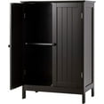 thumbnail image 1 of GLACER Bathroom Floor Cabinet, Wooden Storage Cabinet with Double Doors, Suitable for Bathroom, Living Room, Entryway, 23.5 x 14 x 34 inches (Brown), 1 of 18