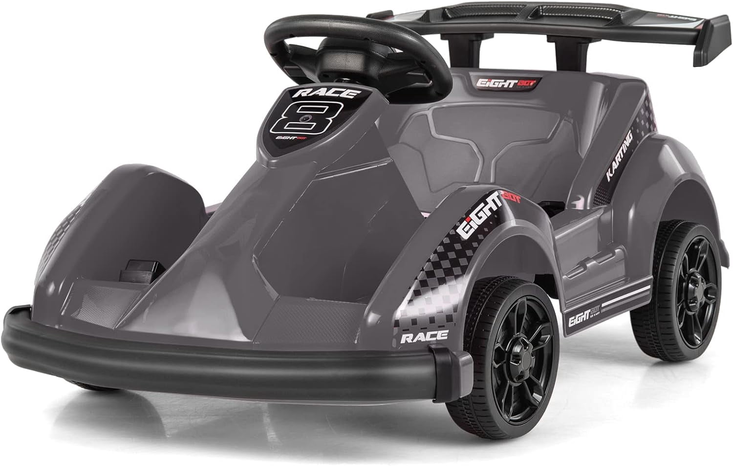 GLACER Electric Go Kart for Kids, 6V Battery Powered Kids Go Kart w/ 2.4G Remote Control, Electric Ride On Car w/Soft Start, Sound and Music Function, Electric Ride On Toy Gift for Boys Girls (Pink)