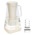thumbnail image 1 of GLACIER FRESH 10 Cup Purela Glass Water Pitcher with 1.6X Flow Rate Upgraded Ultrafiltration Membrane and Activated Carbon Filter, Reduces 99% Chlorine, PFOA&PFOS, Coliforms, White, 1 of 5
