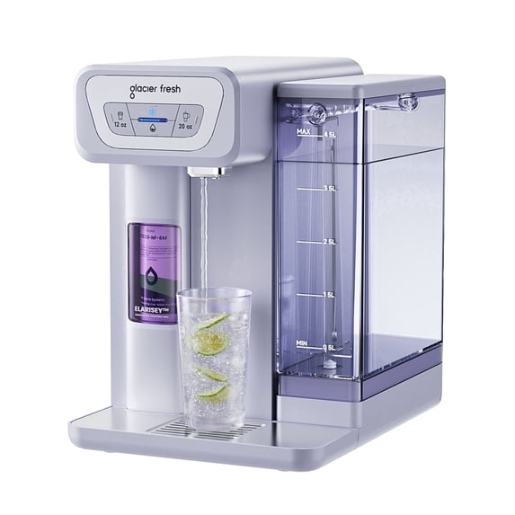 GLACIER FRESH C03 Coolon Countertop Cold Water Purifier,Elarisey™ Filtration,0 Wastewater,40oz Cooling Capacity,Low Noise,Plug&Play,NSF42&53/FCC/CA65,No TDS Reduction