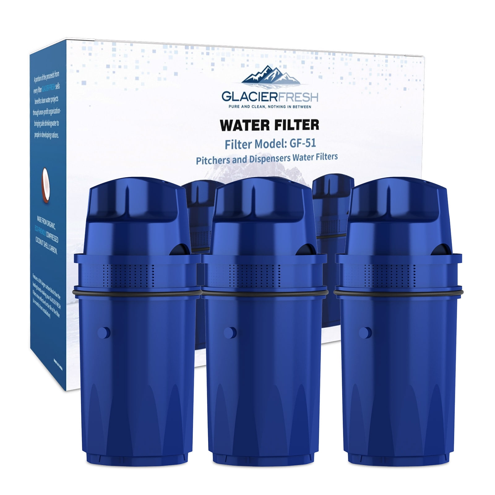 GLACIER FRESH CRF950Z Pitcher Water Filter, Replacement for PUR CRF