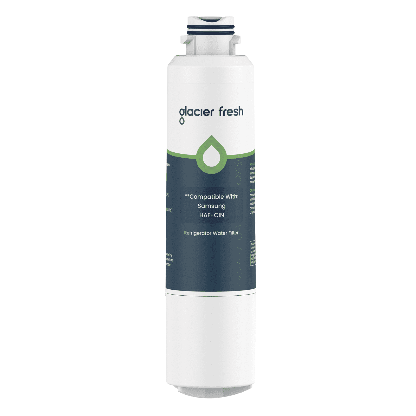 GLACIER FRESH DA29-00020B Refrigerator Water Filter, NSF/ANSI 53 & 372 Certified, Compatible with Samsung DA29-00020A/B, HAF-CIN/EXP, DA29-00020B-1, 46-9101, RF4267HARS, 1 Pack