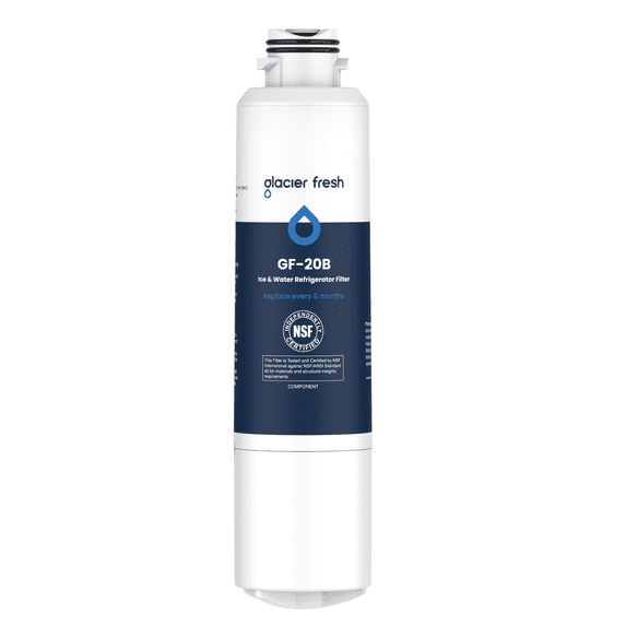 GLACIER FRESH Compatible with Samsung DA29-00020B Refrigerator Water Filter, DA29-00020A/B, DA29-00020B-1, HAF-CIN/EXP, 46-9101, RF4267HARS For French Door Fridge Kitchen (1 PACK)
