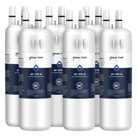 GLACIER FRESH EDR1RXD1 Refrigerator Water Filter Compatible with W10295370A, EDR1RXD1, WHR1RXD1, KAD1RXD1, Filter 1, W10295370, P4RFWB, P8RFWB2L, 46-9930, 46-9081 Refrigerator Water Filter 6 Pack