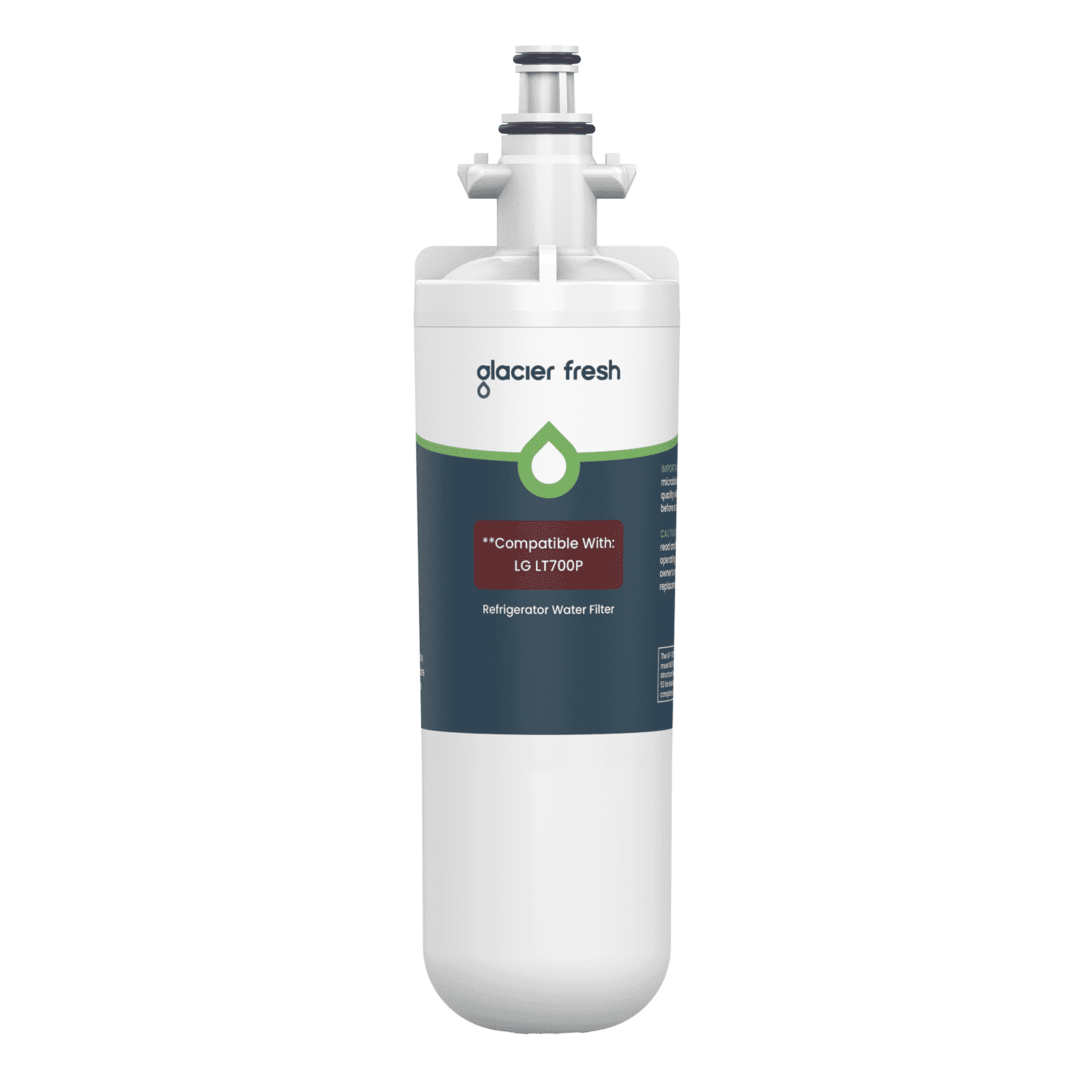 GLACIER FRESH LT700P Refrigerator Water Filter, NSF/ANSI 53 & 372 Certified, Compatible with LT700PC, ADQ36006101, ADQ36006102, RWF1200A, Kenmore 9690, 1 Pack