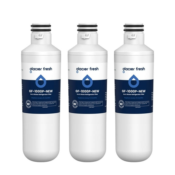 GLACIER FRESH LT1000PC Replacement Water Filter, Compatible with LT1000PC/PCS, LT1000PC, LT-1000PC, MDJ64844601, ADQ747935 ADQ74793504 Water Filter, 3 Pack