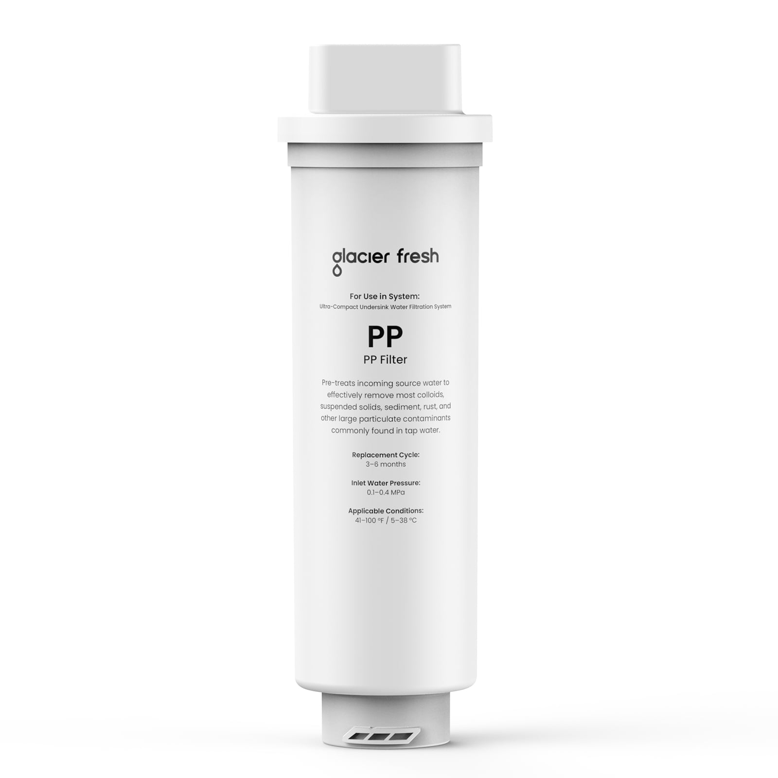 GLACIER FRESH PP Filter Replacement Filter for GFU06 Ultra Filtration Under Sink Water Filter System