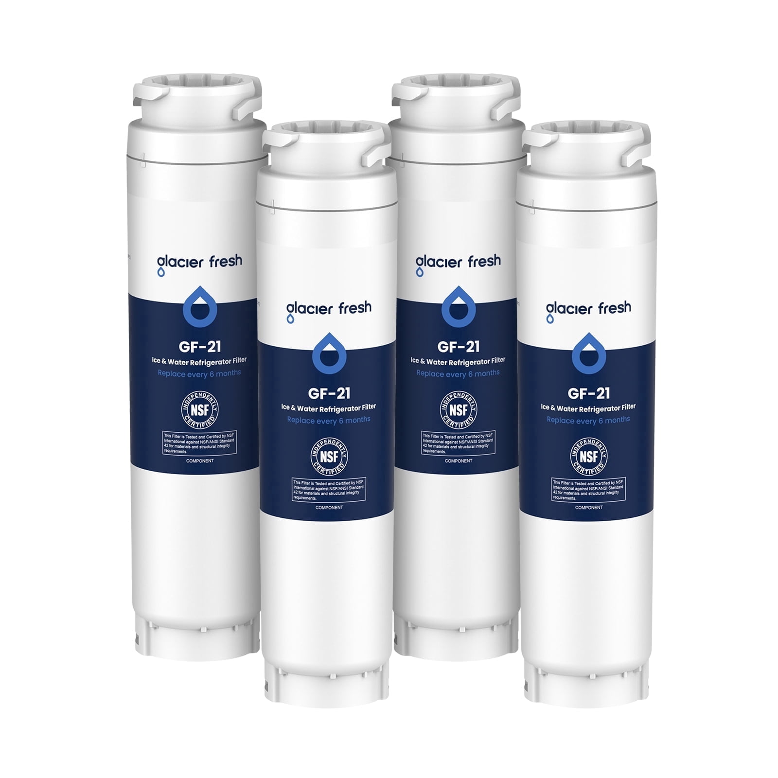 GLACIER FRESH Refrigerator Water Filter Replacement for Bosch 00644845, compatible with 9000077104, 9000194412, 4 Pack