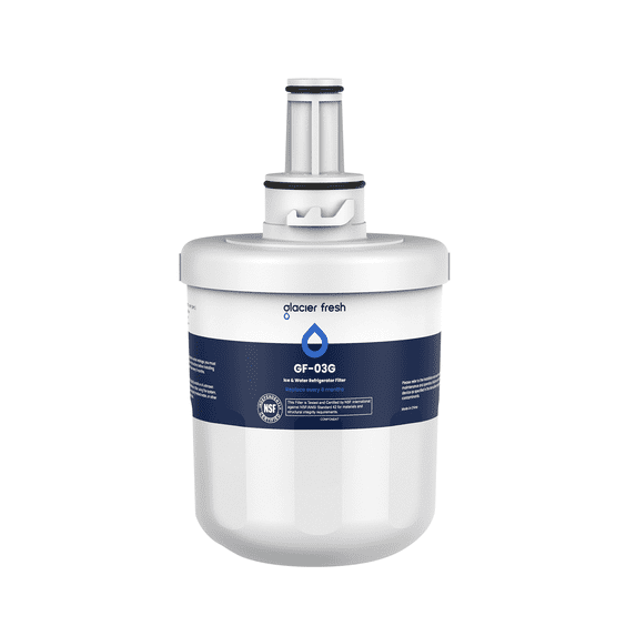 GLACIER FRESH Replacement for DA29-00003G Water Filter, Compatible with Samsung* Aqua-Pure Plus, DA29-00003F, DA29-00003B, HAFCU1, RFG237AARS, FMS-1, RS22HDHPNSR, RSG257AARS, WSS-1, 1 Pack