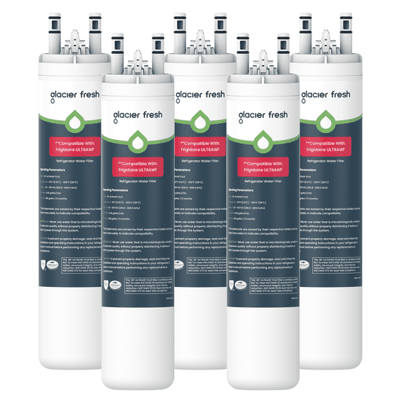 GLACIER FRESH Replacement for Frigidaire ULTRAWF, Pure Source Ultra, Kenmore 9999, 469999, 46-9999, A0094E28261 Refrigerator Water Filter, NSF/ANSI 53, 5 Pack