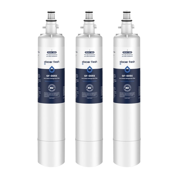 GLACIER FRESH Replacement for RPWFE, RPWF (Built-in CHIP) Refrigerator Water Filter, Compatible with GFE28GYNFS, GFE28GELDS, PFE28KELDS, PFE28KYNFS, GFD28GELDS, PWE23KELDS, PWE23KMKES, 3 Pack