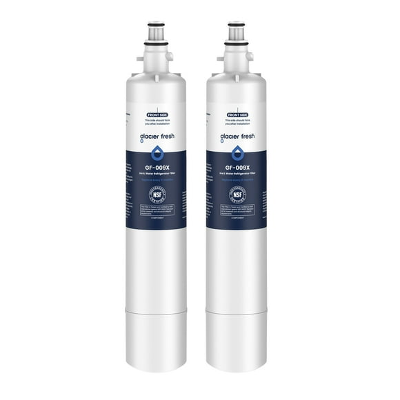 GLACIER FRESH Replacement for RPWFE, RPWF (Built-in CHIP) Refrigerator Water Filter, Compatible with GFE28GYNFS, GFE28GELDS, PFE28KELDS, PFE28KYNFS, GFD28GELDS, PWE23KELDS, PWE23KMKES, 2 Pack