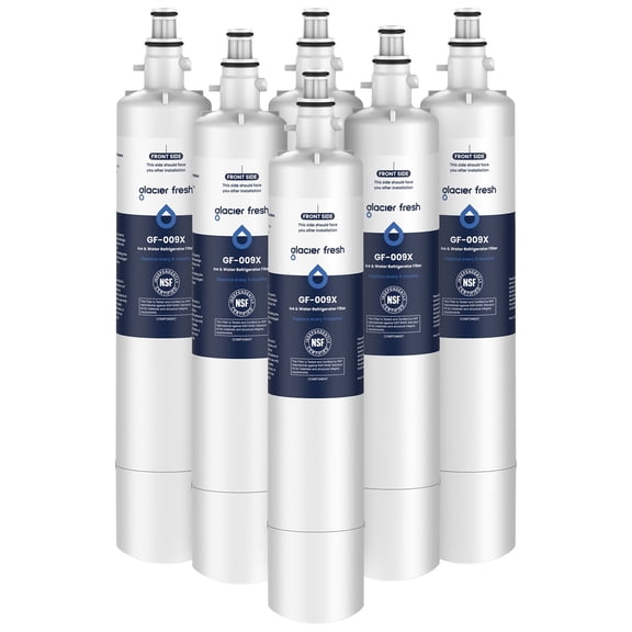 GLACIER FRESH Replacement for RPWFE, RPWF (Built-in CHIP) Refrigerator Water Filter, Compatible with GFE28GYNFS, GFE28GELDS, PFE28KELDS, PFE28KYNFS, GFD28GELDS, PWE23KELDS, PWE23KMKES, 6 Pack