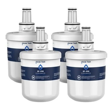 GLACIER FRESH Replacement for DA29-00003G Water Filter, Compatible with Samsung* Aqua-Pure Plus, DA29-00003F, DA29-00003B, HAFCU1, RFG237AARS, FMS-1, RS22HDHPNSR, RSG257AARS, WSS-1, 4 Pack