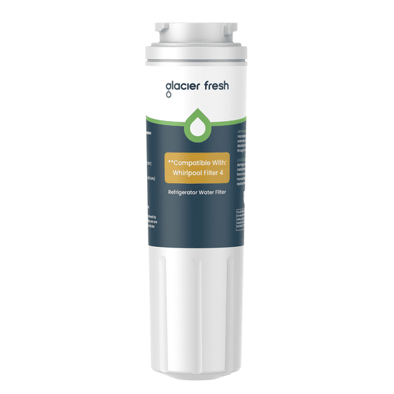 GLACIER FRESH UKF8001 Compatible with Whirlpool Refrigerator Water Filter 4, EDR4RXD1, EveryDrop Filter 4, 4396395, Maytag UKF8001, UKF8001AXX, WHR4RXD1, KAD4RXD1, NSF/ANSI 53, 1 Pack