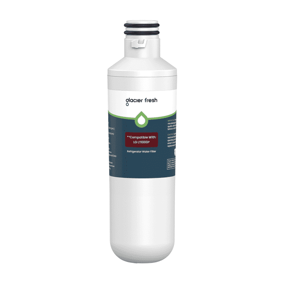 GLACIER FRESH LT1000PC Refrigerator Water Filter, NSF/ANSI 53 & 372 Certified, Compatible with MDJ64844601, ADQ747935, ADQ74793504, LG LT1000P, 1 Pack