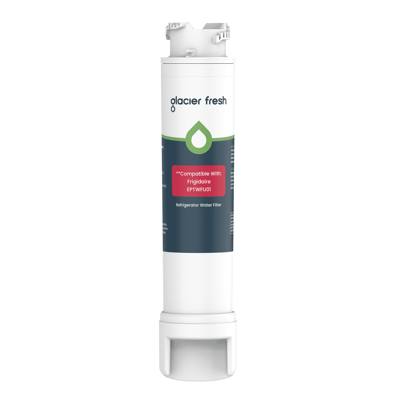 GLACIER FRESH EPTWFU01 Refrigerator Water Filter, NSF/ANSI 53 & 372 Certified, Compatible with EPTWFU01C, EWF02, Pure Source Ultra II, Pure Source Ultra 2, 4562222, 1 Pack