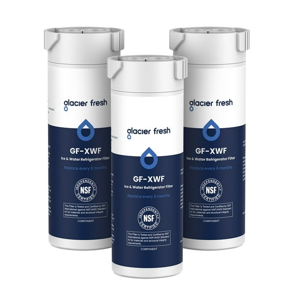 GLACIER FRESH XWF Replacement for GE XWF Refrigerator Water Filter Pack of 3 (Not XWFE)