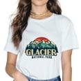 thumbnail image 1 of GLACIER NATIONAL PARK Printed white T-shirt., 1 of 3