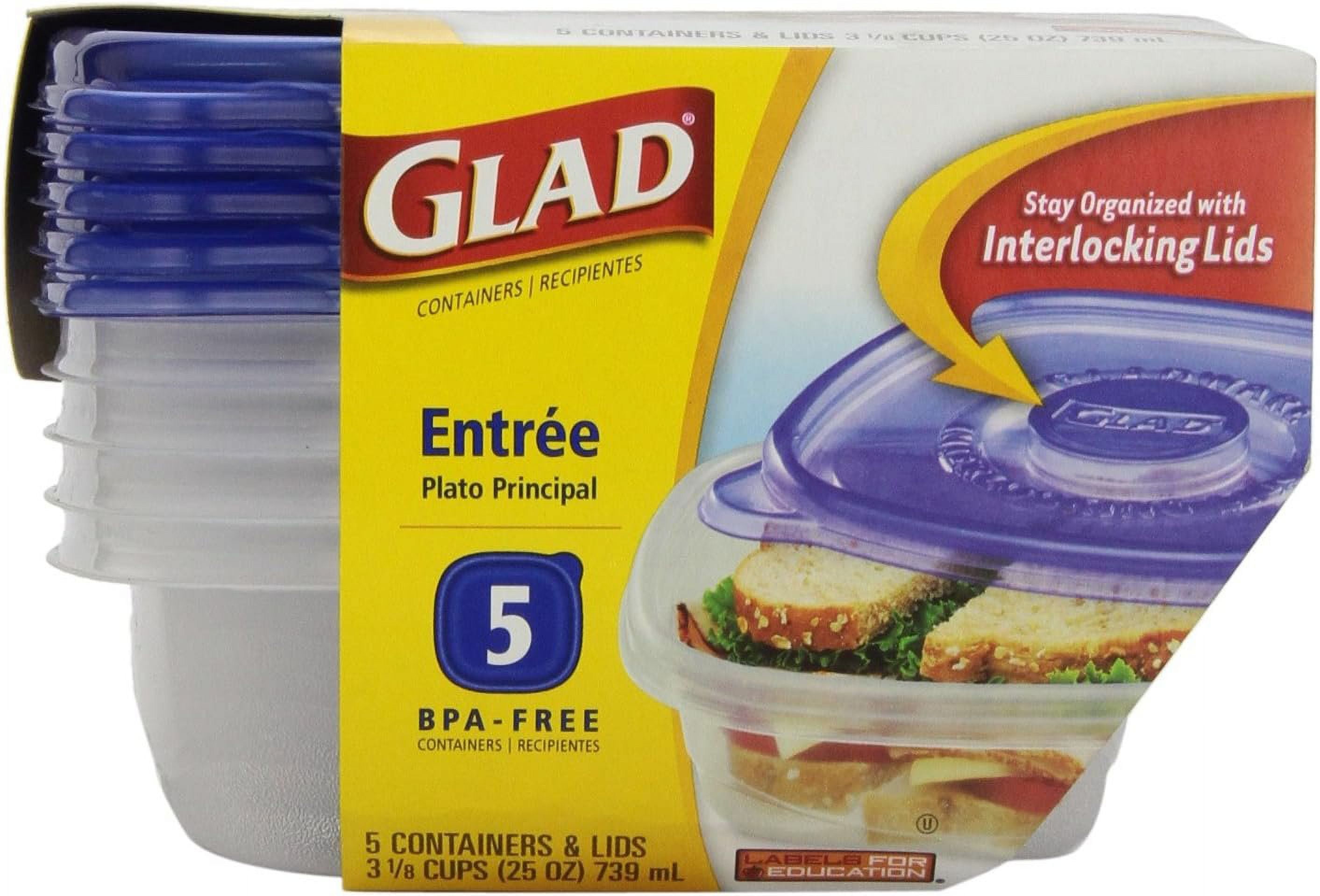Glad Entree Container Food Storage - 25 oz