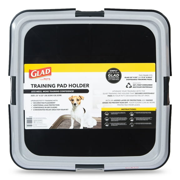 GLAD For Pets Dog Training Pad Potty Training Pad Holder with Leak Protection 23"x23"