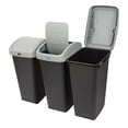 thumbnail image 1 of GLAD Link & Sort 12 Gallon Waste and Recycle Center Plastic Bin for Trash, Recycling, Compost with CLOROX Odor Protection and Swing Top and Lift-up Lids - 3 PC, 1 of 8