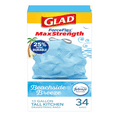 thumbnail image 1 of Glad Tall Kitchen Trash Bags 13 Gallon, MaxStrength Beachside Breeze Garbage Bags, Odorshield with Drawstring, 34 Count, 1 of 3